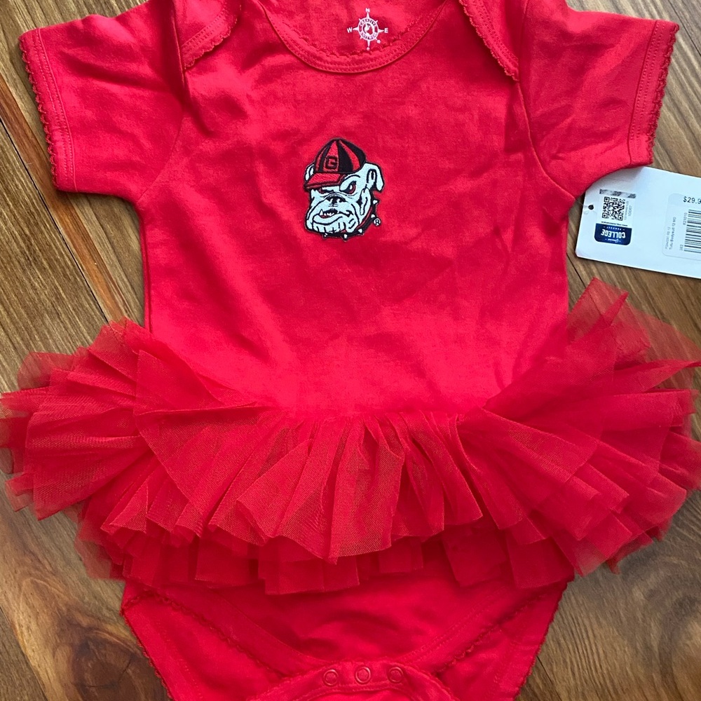 NWT GA Bulldogs tutu onesie